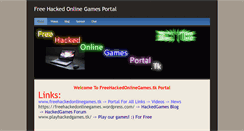 Desktop Screenshot of freehackedonlinegames.weebly.com