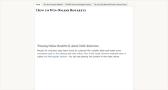 Desktop Screenshot of how-to-win-online-roulette.weebly.com