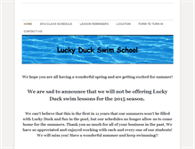 Tablet Screenshot of luckyduckswimschool.weebly.com
