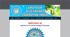 Desktop Screenshot of amateur2020cricket.weebly.com