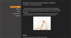 Desktop Screenshot of medicinalanimalexperimentationpointlesscrueltyornecessaryevil.weebly.com