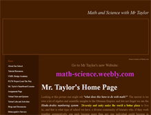 Tablet Screenshot of mathandsciencewithmrtaylor.weebly.com