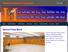Tablet Screenshot of hornetband.weebly.com