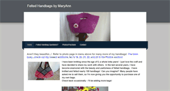 Desktop Screenshot of feltedhandbagsbymaryann.weebly.com