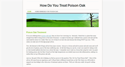 Desktop Screenshot of howdoyoutreatpoisonoak.weebly.com