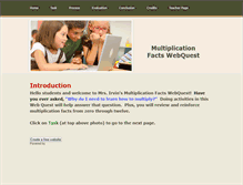 Tablet Screenshot of multiplicationfactswebquest.weebly.com