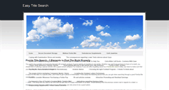 Desktop Screenshot of easytitlesearch.weebly.com