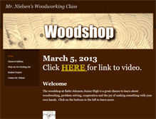 Tablet Screenshot of nielsenwoodshop.weebly.com