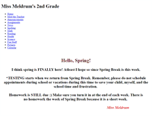 Tablet Screenshot of missmeldrum2ndgrade.weebly.com