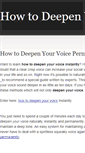 Mobile Screenshot of howtodeepenyourvoice.weebly.com