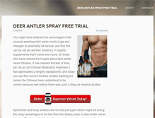 Tablet Screenshot of deerantlersprayfreetrial.weebly.com