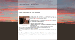 Desktop Screenshot of investcalgarynewhomes.weebly.com
