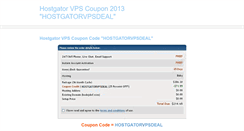 Desktop Screenshot of hostgatorvps-coupon.weebly.com