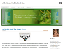 Tablet Screenshot of littlesrecipeforhealthyliving.weebly.com