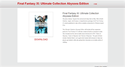 Desktop Screenshot of finalfantasyxiultimatecollection.weebly.com