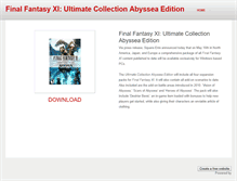 Tablet Screenshot of finalfantasyxiultimatecollection.weebly.com