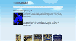 Desktop Screenshot of cowgirlvolleyball.weebly.com