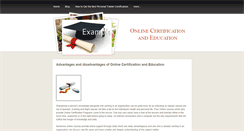 Desktop Screenshot of onlinecertificationandeducation.weebly.com