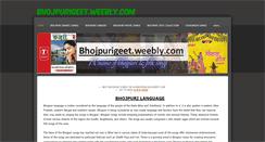 Desktop Screenshot of bhojpurigeet.weebly.com