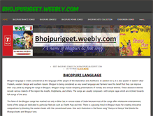 Tablet Screenshot of bhojpurigeet.weebly.com