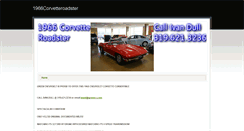 Desktop Screenshot of 1966corvetteroadster.weebly.com