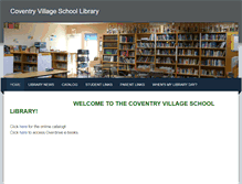 Tablet Screenshot of coventryvillageschoollibrary.weebly.com