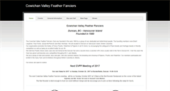 Desktop Screenshot of cowichanfeatherfanciers.weebly.com