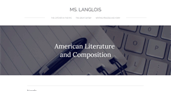 Desktop Screenshot of mslanglois.weebly.com