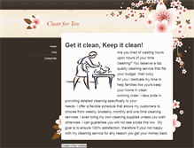 Tablet Screenshot of cleanforyou.weebly.com