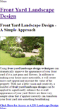 Mobile Screenshot of frontyardlandscapedesign.weebly.com