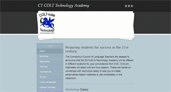Desktop Screenshot of ctcolttechnologyacademy.weebly.com