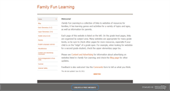 Desktop Screenshot of familyfunlearning.weebly.com