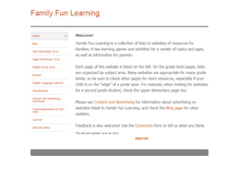 Tablet Screenshot of familyfunlearning.weebly.com