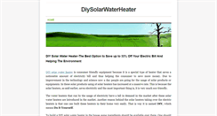 Desktop Screenshot of diy-solarwaterheater.weebly.com