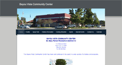 Desktop Screenshot of bayouvistacommunitycenter.weebly.com