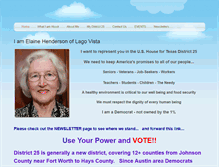 Tablet Screenshot of elainehenderson4congresstx25.weebly.com