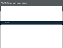 Tablet Screenshot of fifa11ultimateteamplayercreator.weebly.com