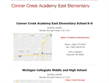Tablet Screenshot of connercreekeast.weebly.com