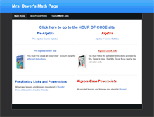 Tablet Screenshot of mrsdeversmathpage.weebly.com