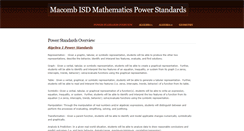 Desktop Screenshot of mathematicspowerstandards.weebly.com