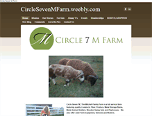 Tablet Screenshot of circlesevenmfarm.weebly.com