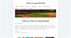 Desktop Screenshot of marrisleaguebaseball.weebly.com