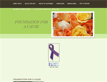 Tablet Screenshot of foundation4acause.weebly.com