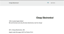 Desktop Screenshot of electronicsbeingcheap.weebly.com