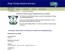 Tablet Screenshot of holytrinitystudentservice.weebly.com