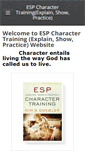 Mobile Screenshot of espcharactertraining.weebly.com