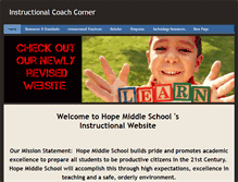 Tablet Screenshot of hopemiddle.weebly.com