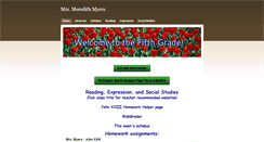 Desktop Screenshot of mrsmyers5thgrade.weebly.com