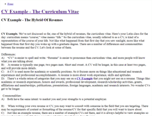 Tablet Screenshot of cv-example.weebly.com