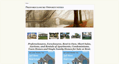 Desktop Screenshot of preforeclosureopportunities.weebly.com